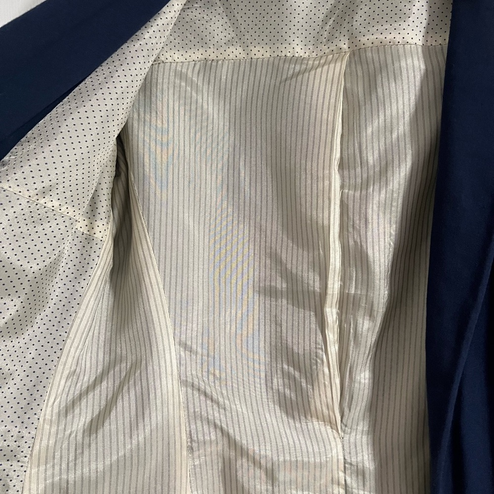 Zara Basic Navy Blazer, Fully Lined, Size M - image 4